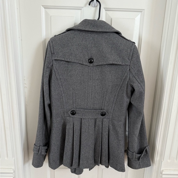 Express Gray Women's Peacoat - Picture 2 of 5